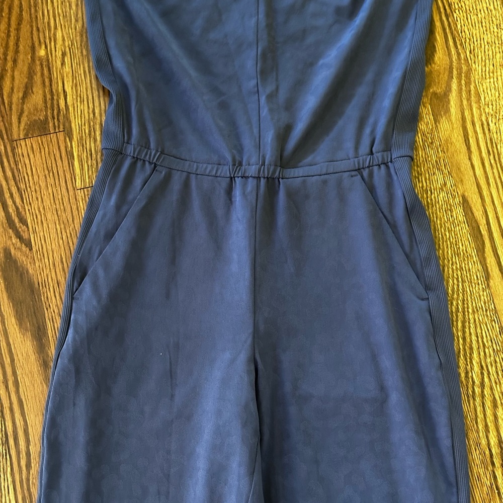 Athleta Brooklyn Textured Jumpsuit Medieval Violet animal print jacquard - Picture 6 of 9